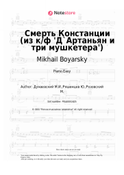 undefined Mikhail Boyarsky, Maksim Dunayevsky - Констанция (Смерть Констанции) из к/ф 'Д`Артаньян и три мушкетера'