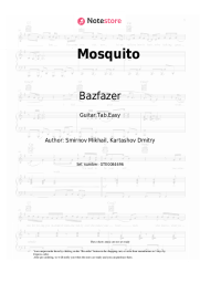Sheet music, chords Bazfazer - Mosquito