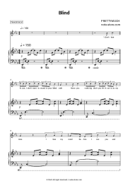 Sheet music, chords PRETTYMUCH - Blind