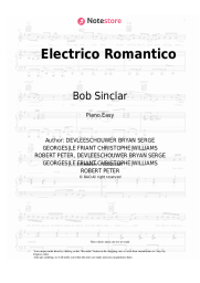 Sheet music, chords Bob Sinclar, Robbie Williams - Electrico Romantico