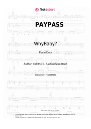Sheet music, chords WhyBaby? - PAYPASS