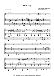 Sheet music, chords Ally Brooke, Tyga - Low Key