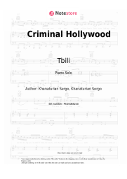 Sheet music, chords Tbili - Criminal Hollywood