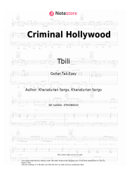 Sheet music, chords Tbili - Criminal Hollywood