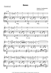 Sheet music, chords Galantis, OneRepublic - Bones