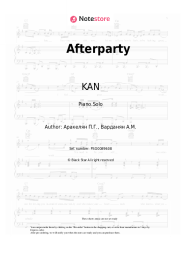 Sheet music, chords KAN - Afterparty