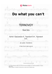 Sheet music, chords TERNOVOY - Do what you can't