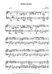 Sheet music, chords MARUV - Siren Song