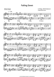 Sheet music, chords Lil Peep, XXXTentacion -  Falling Down