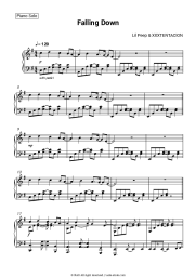 Sheet music, chords Lil Peep, XXXTentacion -  Falling Down