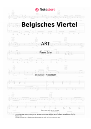Sheet music, chords ART - Belgisches Viertel