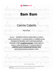 Sheet music, chords Camila Cabello, Ed Sheeran - Bam Bam