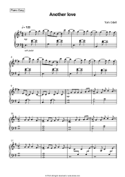 Sheet music, chords Tom Odell - Another Love