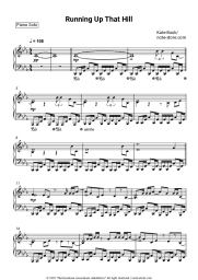 Sheet music, chords Kate Bush - Running Up That Hill