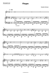 Sheet music, chords Natalie Holzner - Fliegen