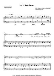 Sheet music, chords Alle Farben, PollyAnna - Let It Rain Down