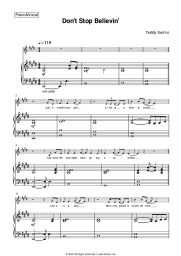 Sheet music, chords Teddy Swims - Don't Stop Believin'