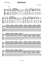 Sheet music, chords Die Ärzte - Westerland