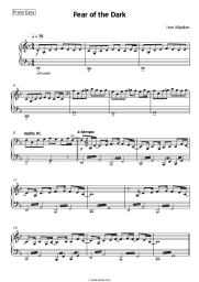 Sheet music, chords Iron Maiden - Fear of the Dark