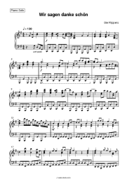 Sheet music, chords Die Flippers - Wir sagen danke schön