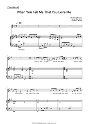 Sheet music, chords Julio Iglesias, Dolly Parton - When You Tell Me That You Love Me