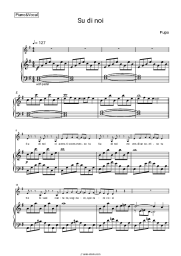 Sheet music, chords Pupo - Su di Noi