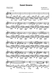 Sheet music, chords Eurythmics - Sweet Dreams