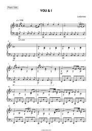 Sheet music, chords Ladynsax - YOU & I