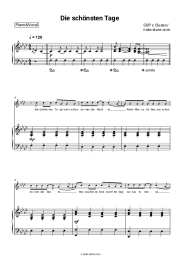 Sheet music, chords SDP, Clueso - Die schönsten Tage
