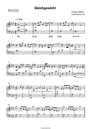 Sheet music, chords Gregor Meyle - Gleichgewicht