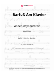 Sheet music, chords AnnenMayKantereit - Barfuß Am Klavier