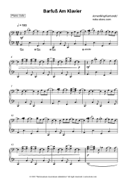 Sheet music, chords AnnenMayKantereit - Barfuß Am Klavier