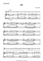 Sheet music, chords Rammstein - Zeit