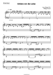 Sheet music, chords Juju, Chapo102, Philipp Poisel - Erkläre mir die Liebe
