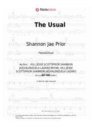 Sheet music, chords Shannon Jae Prior, Jesse Scott - The Usual