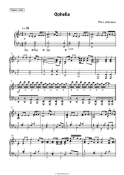 Sheet music, chords The Lumineers - Ophelia