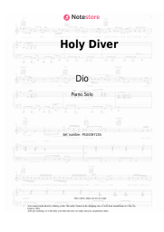 Sheet music, chords Dio - Holy Diver