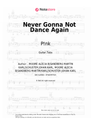 undefined P!nk - Never Gonna Not Dance Again