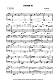 Sheet music, chords Rihanna - Diamonds