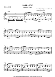 Sheet music, chords David Arnold, Michael Price - BBC Sherlock theme