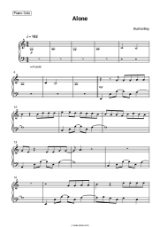 Sheet music, chords Burna Boy - Alone