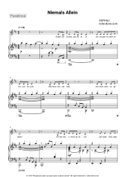 Sheet music, chords SOPHIA - Niemals Allein