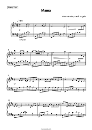 Sheet music, chords Pietro Basile, Sarah Engels - Mama