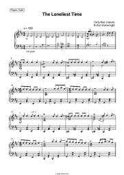 Sheet music, chords Carly Rae Jepsen, Rufus Wainwright - The Loneliest Time