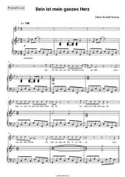 Sheet music, chords Heinz Rudolf Kunze - Dein ist mein ganzes Herz