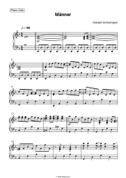 Sheet music, chords Herbert Grönemeyer - Männer