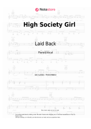 Sheet music, chords Laid Back - High Society Girl