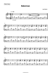 Sheet music, chords Laid Back - Bakerman