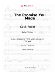 Sheet music, chords Cock Robin - The Promise You Made