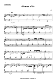 Sheet music, chords Joji - Glimpse of Us